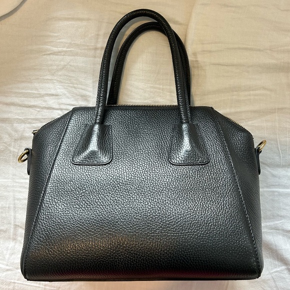 Valentino | Minimi Rock Leather Studded Satchel | Black | Top Handle Bag - Picture 2 of 8